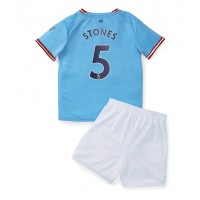 Manchester City John Stones #5 Fußballbekleidung Heimtrikot Kinder 2022-23 Kurzarm (+ kurze hosen)